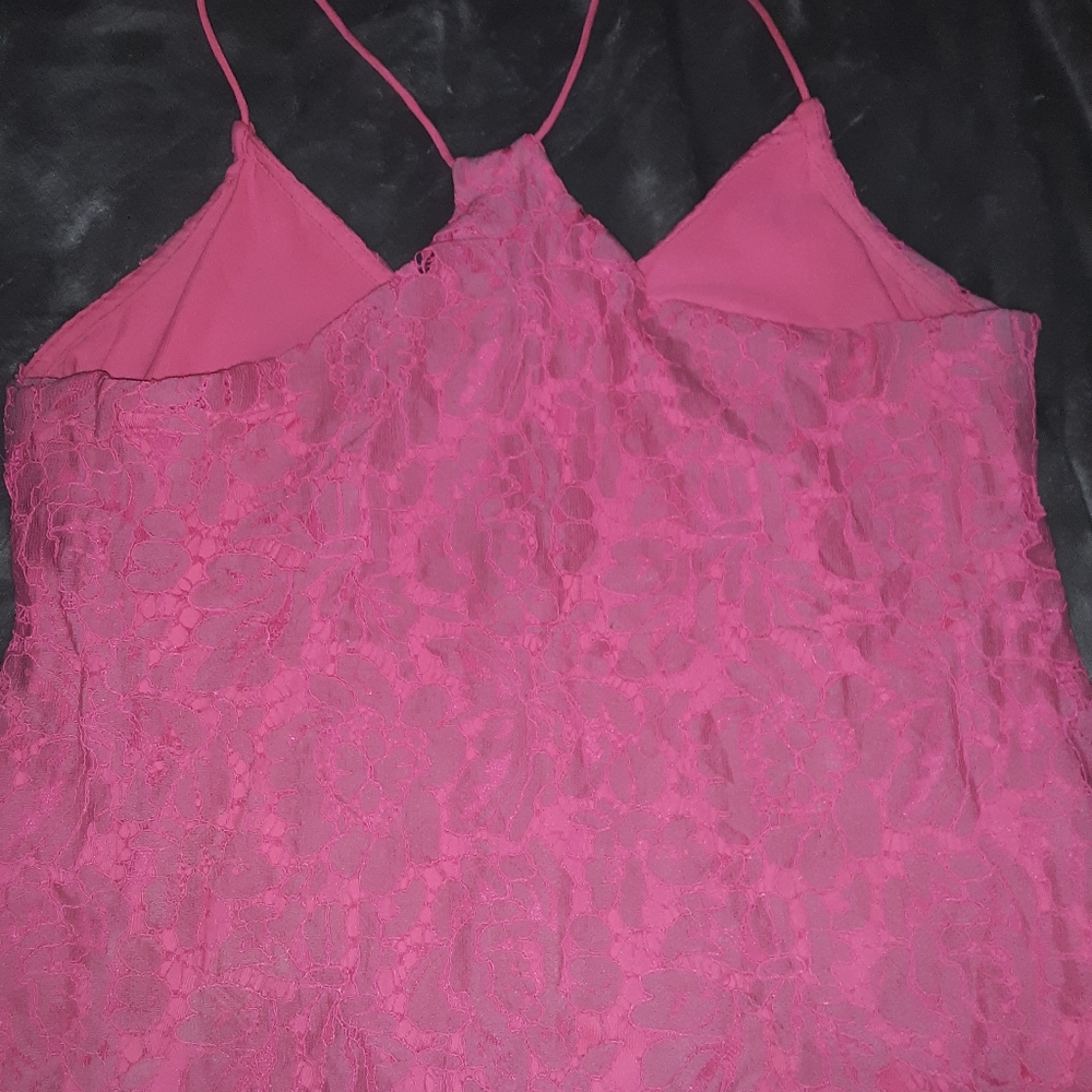 Bright Pink Lace Shirt